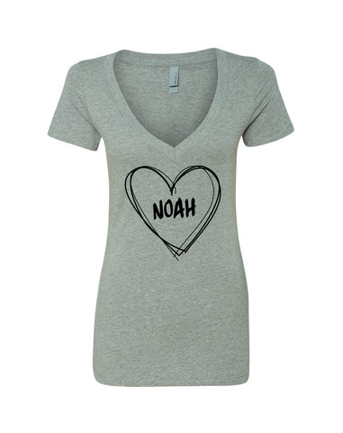 Noah Centineo "Noah Heart" V-Neck T-Shirt