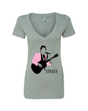 Harry Styles "Pink Jacket Stencil" V-Neck T-Shirt