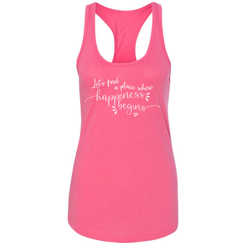 Jonas Brothers "Let's find a place where Happiness Begins" Racerback Tank Top
