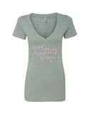 Jonas Brothers "Let's find a place where Happiness Begins" V-Neck T-Shirt