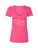 Jonas Brothers "Let's find a place where Happiness Begins" V-Neck T-Shirt