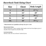 BTS Members Names "V, RM, Jin, Suga, Jimin, J-Hope, & Jungkook." Racerback Tank Top