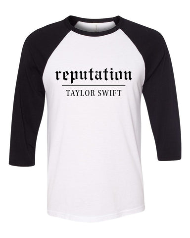 Taylor Swift "Reputation" Baseball Tee