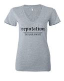 Taylor Swift "Reputation" Women's V-Neck T-Shirt