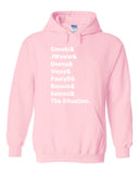 Jersey Shore Cast Names "Snooki & JWoww & Deena & Vinny & Pauly D & Ronnie & Sammi & The Situation." Hoodie Sweatshirt