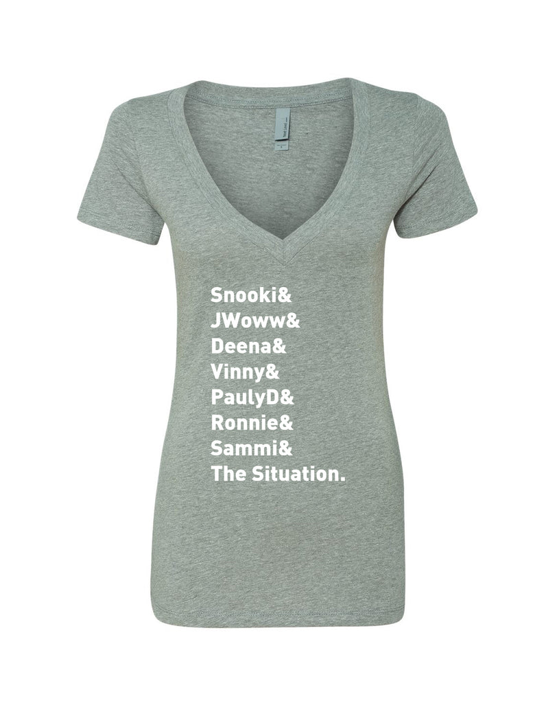 Womens Free Snooki V-Neck T-Shirt