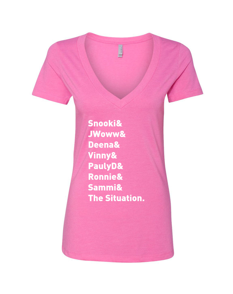 Womens Free Snooki V-Neck T-Shirt