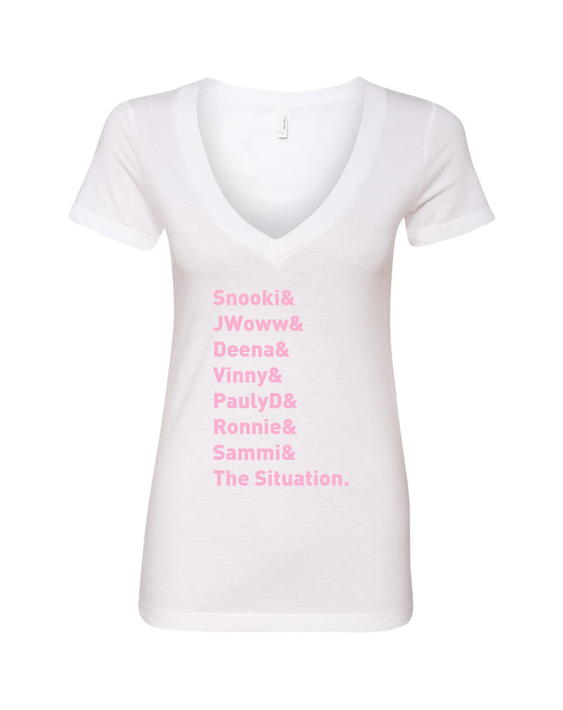 Womens Free Snooki V-Neck T-Shirt