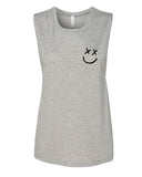 Louis Tomlinson "Smiley Face Logo In Corner" Muscle Tee