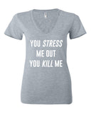 Louis Tomlinson / Bebe Rexha "Back to You - You Stress Me Out You Kill Me" Women's V-Neck T-Shirt