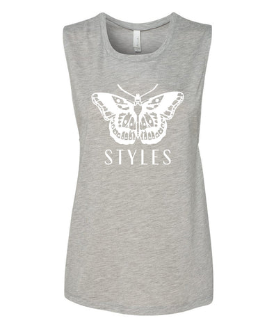 Harry Styles "Butterfly Tattoo / Styles" Muscle Tee