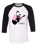 Harry Styles "Pink Jacket Stencil"  Baseball Tee