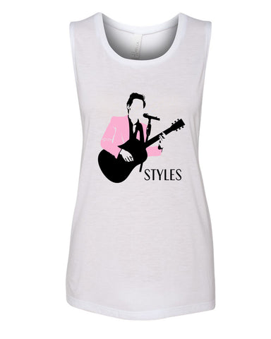 Harry Styles "Pink Jacket Stencil" Muscle Tee