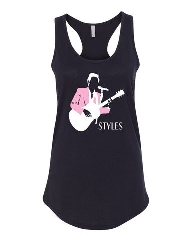 Harry Styles "Pink Jacket Stencil" Racerback Tank Top
