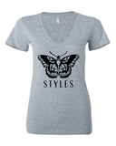 Harry Styles "Butterfly Tattoo / Styles" Women's V-Neck T-Shirt