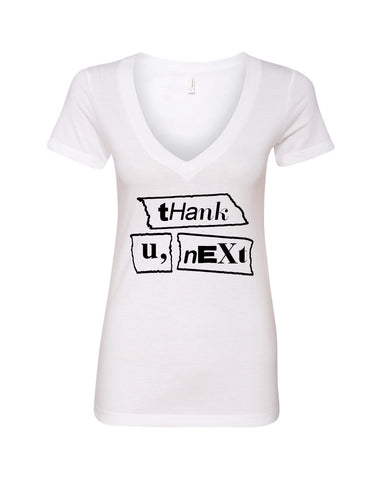 Ariana Grande "Thank U, Next" Tape V-Neck T-Shirt