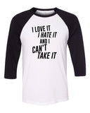 Louis Tomlinson / Bebe Rexha "Back to You - I Love It I Hate It And I Can't Take It" Baseball Tee