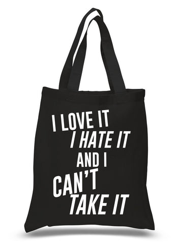 Louis Tomlinson / Bebe Rexha "Back to You - I Love It I Hate It And I Can't Take It" 100% Cotton Tote Bag