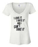 Louis Tomlinson / Bebe Rexha "Back to You - I Love It I Hate It And I Can't Take It" Women's V-Neck T-Shirt