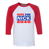 Nick Jonas "Vote for Nick 2040" Baseball Tee