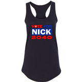 Nick Jonas "Vote for Nick 2040" Racerback Tank Top