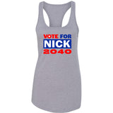 Nick Jonas "Vote for Nick 2040" Racerback Tank Top