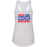 Nick Jonas "Vote for Nick 2040" Racerback Tank Top