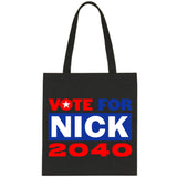 Nick Jonas "Vote for Nick 2040" Tote Bag