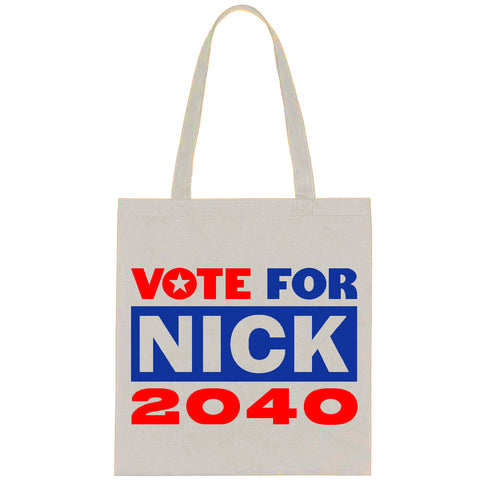 Nick Jonas "Vote for Nick 2040" Tote Bag