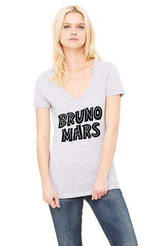 Bruno Mars "Bruno Mars - Original Logo" V-Neck T-Shirt