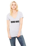 Bruno Mars "Bruno Mars Logo" V-Neck T-Shirt