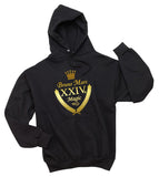 Bruno Mars "XXIVk 24k Magic Album Shield" Unisex Adult Hoodie Sweatshirt
