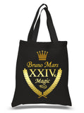 Bruno Mars "XXIVk 24k Magic Album Shield" 100% Cotton Tote Bag