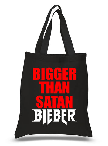 Justin Bieber "Bigger Than Satan" 100% Cotton Tote Bag