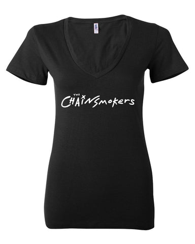 The Chainsmokers "The Chainsmokers Logo" Women's V-Neck T-Shirt