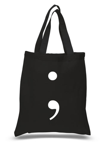 13 Reasons Why "Semicolon" 100% Cotton Tote Bag