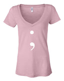 13 Reasons Why "Semicolon" Women's V-Neck T-Shirt