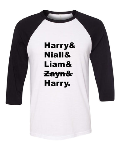 One Direction Members / Zayn Crossed Out Baseball Tee