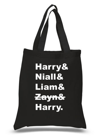 One Direction Members / Zayn Crossed Out 100% Cotton Tote Bag