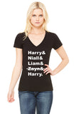 One Direction Members / Zayn Crossed Out Women's V-Neck T-Shirt