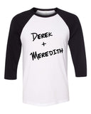 Grey's Anatomy "Derek + Meredith" Baseball Tee