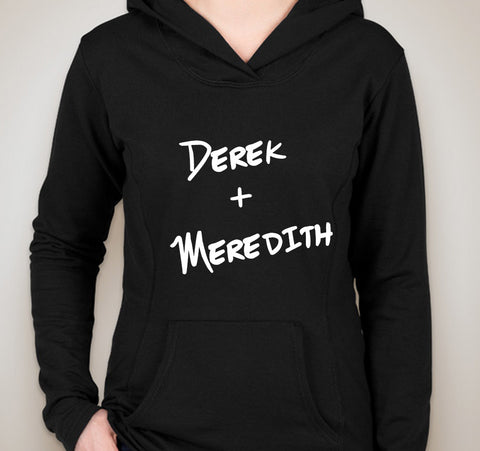 Grey's Anatomy "Derek + Meredith" Unisex Adult Hoodie Sweatshirt