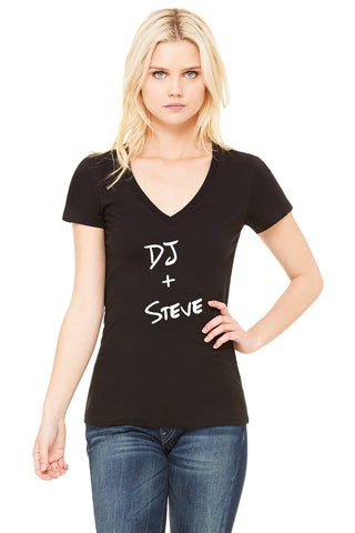 Full House / Fuller House "DJ + Steve" V-Neck T-Shirt