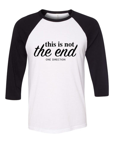 One Direction "History - This is not the end." Baseball Tee