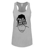 Louis Tomlinson "Free Louis - Crossout Stencil" Racerback Tank Top