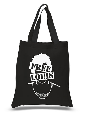 Louis Tomlinson "Free Louis - Crossout Stencil" 100% Cotton Tote Bag