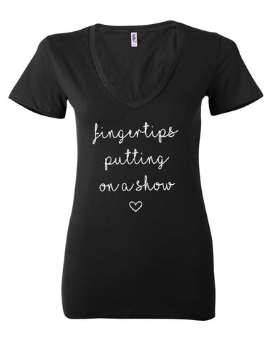 Niall Horan "Slow Hands - Fingertips putting on a show" Women's V-Neck T-Shirt