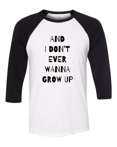 Shawn Mendes "Kid in Love - And I Don't Ever Wanna Grow Up" Baseball Tee