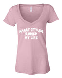 "Harry Styles Ruined My Life" Women's V-Neck T-Shirt