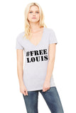 Louis Tomlinson "#Free Louis" V-Neck T-Shirt